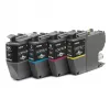 Cartucho de tinta Brother LC421XLVALDR 4 unid. original preto, ciano, magenta, amarelo