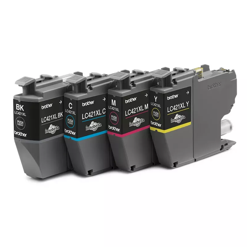 Cartucho de tinta Brother LC421XLVALDR 4 unid. original preto, ciano, magenta, amarelo