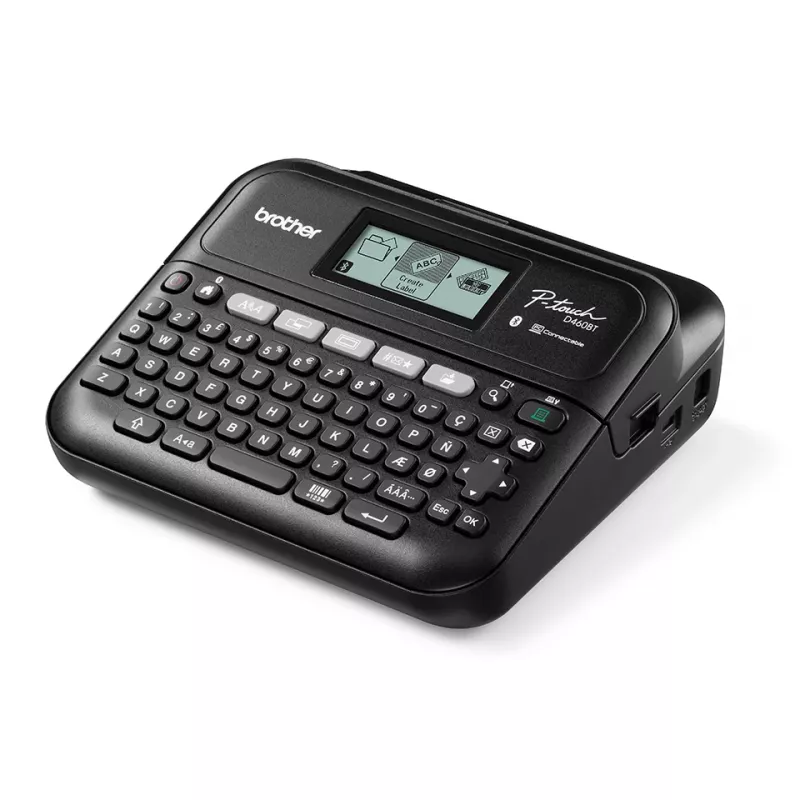 Impressora de etiquetas Brother PT-D460BTVP transferência térmica 180 x 180 DPI 30 mm/s com fios e sem fios TZe Bluetooth QWERTY