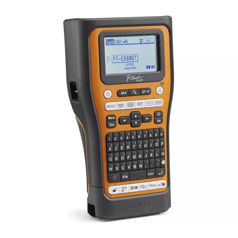 Impressora de etiquetas Brother PT-E560BTVP transferência térmica 180 x 180 DPI 20 mm/s com fios e sem fios HSE/TZe Bluetooth QWERTY