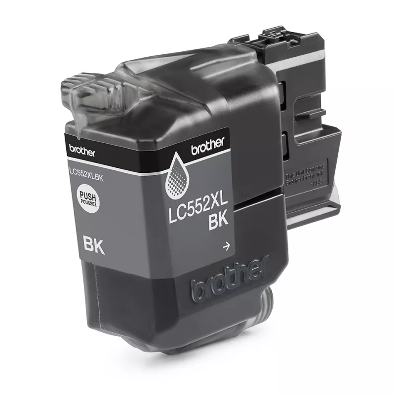 Tinteiro Brother LC552XLBK Original Preto Tinta pigmentada, embalagem individual, rendimento aprox. 3000 páginas