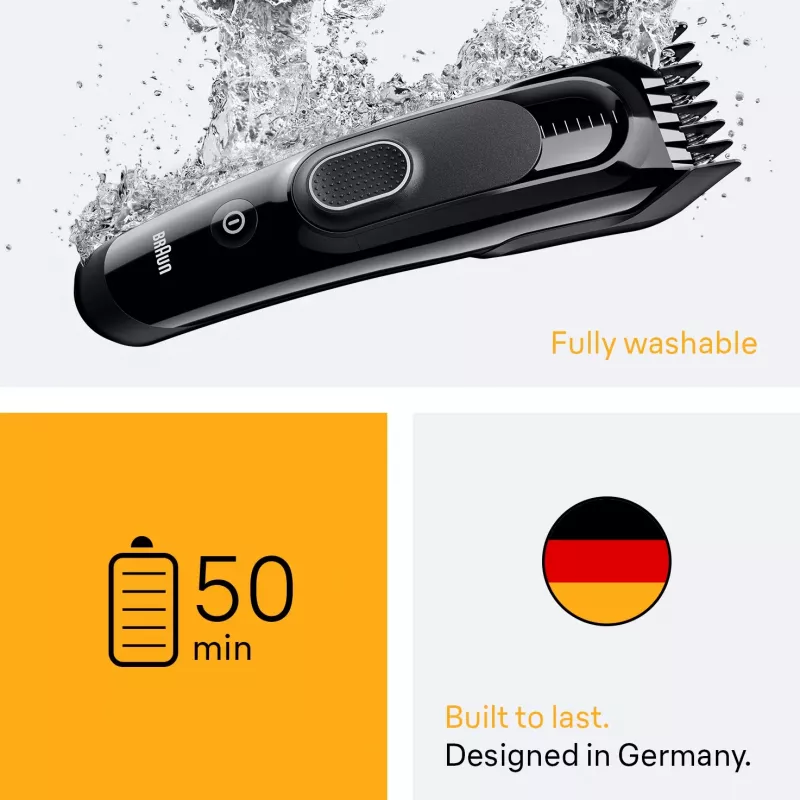 Máquina de cortar e aparar cabelo Braun HC5510 Preta 9 Níquel-Metal Hidreto (NiMH)