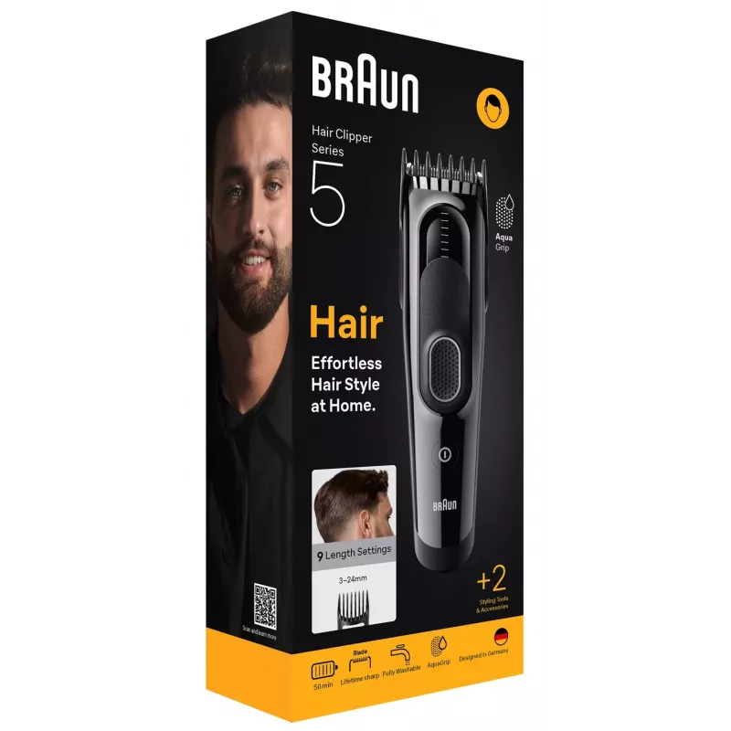 Máquina de cortar e aparar cabelo Braun HC5510 Preta 9 Níquel-Metal Hidreto (NiMH)
