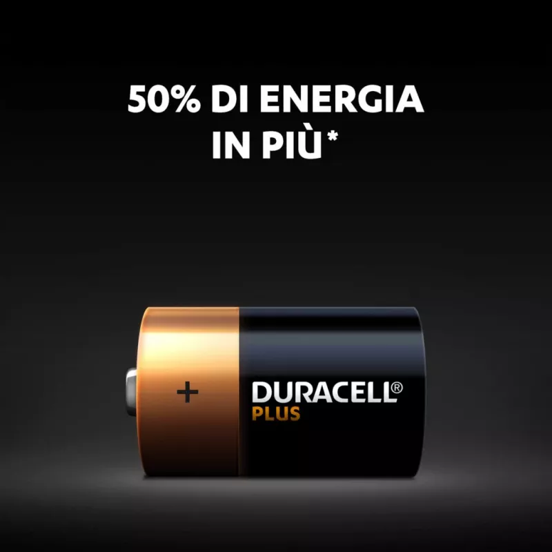 Pilha descartável Duracell Plus D Alcalina