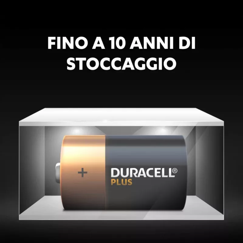 Pilha descartável Duracell Plus D Alcalina
