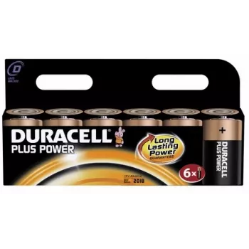 Pilha descartável Duracell 6x D 1,5V Alcalina
