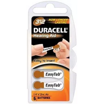 Pilha doméstica Duracell DA312 pilha descartável Zinco-Ar