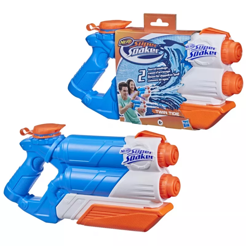 Nerf Super Soaker Twin Tide, pistola de brincar, multicolor, 6 anos