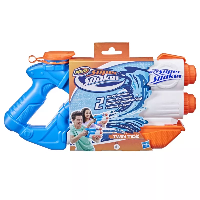Nerf Super Soaker Twin Tide, pistola de brincar, multicolor, 6 anos
