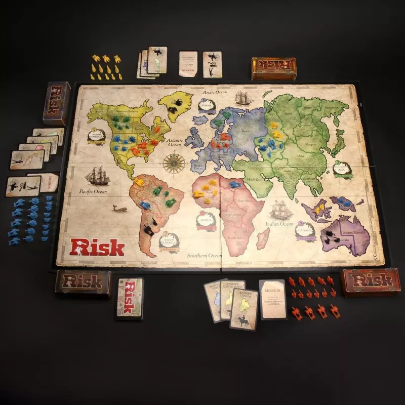 Jogo de tabuleiro Hasbro Gaming Risk Guerra idade recomendada 10 anos