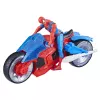 Marvel Spider-Man Spider-Man Web Blast Cycle conjunto de brincar para crianças com figura de ação Spider-Man articulada
