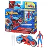 Marvel Spider-Man Spider-Man Web Blast Cycle conjunto de brincar para crianças com figura de ação Spider-Man articulada
