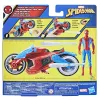 Marvel Spider-Man Spider-Man Web Blast Cycle conjunto de brincar para crianças com figura de ação Spider-Man articulada