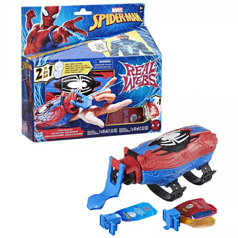 Lança-teias de brincar Marvel Spider-Man Real Webs Ultimate Web Blaster