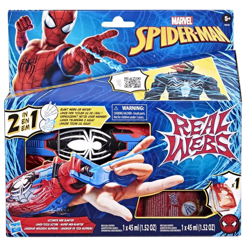 Lança-teias de brincar Marvel Spider-Man Real Webs Ultimate Web Blaster