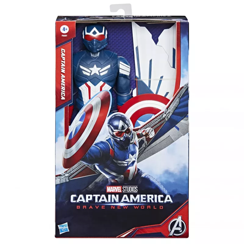 Figura de ação AVENGERS Captain America Deluxe Movie Titan 30 cm — figura de coleção de 30 cm