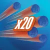 Recarga Nerf N Series N1-Darts 20x azul laranja F8640