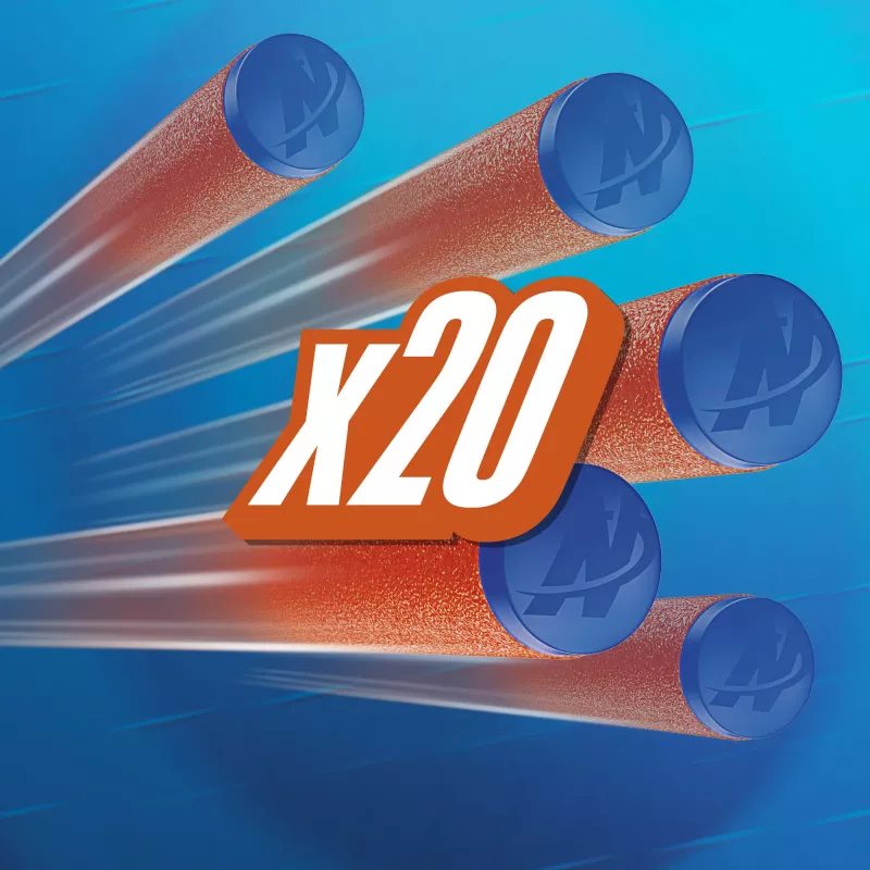 Recarga Nerf N Series N1-Darts 20x azul laranja F8640