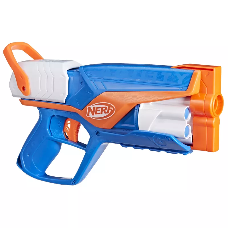 Blaster de brincar NERF N Series Agility azul laranja branco 8 anos