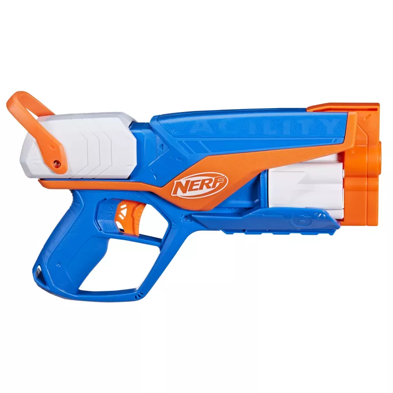 Blaster de brincar NERF N Series Agility azul laranja branco 8 anos