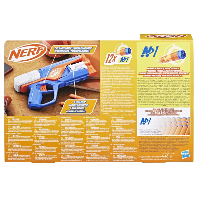 Blaster de brincar NERF N Series Agility azul laranja branco 8 anos