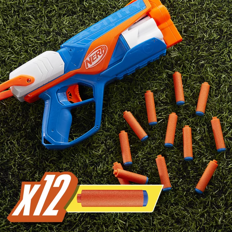 Blaster de brincar NERF N Series Agility azul laranja branco 8 anos
