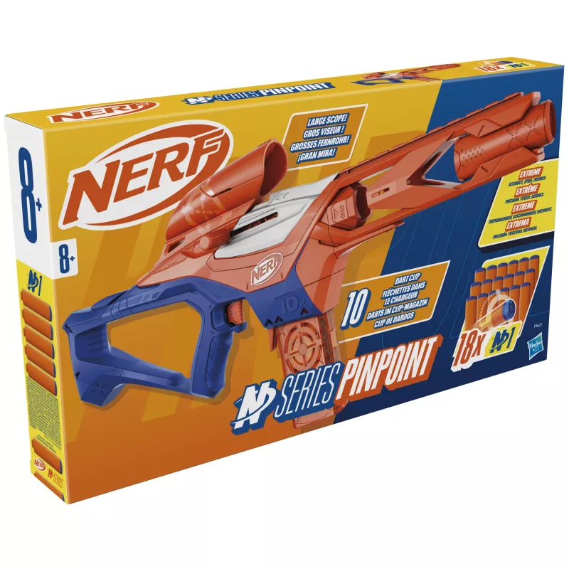 Blaster de brincar NERF Nerf N Series Pinpoint azul laranja 8+