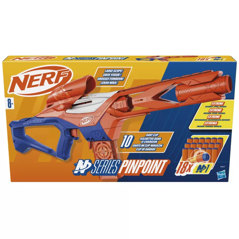 Blaster de brincar NERF Nerf N Series Pinpoint azul laranja 8+