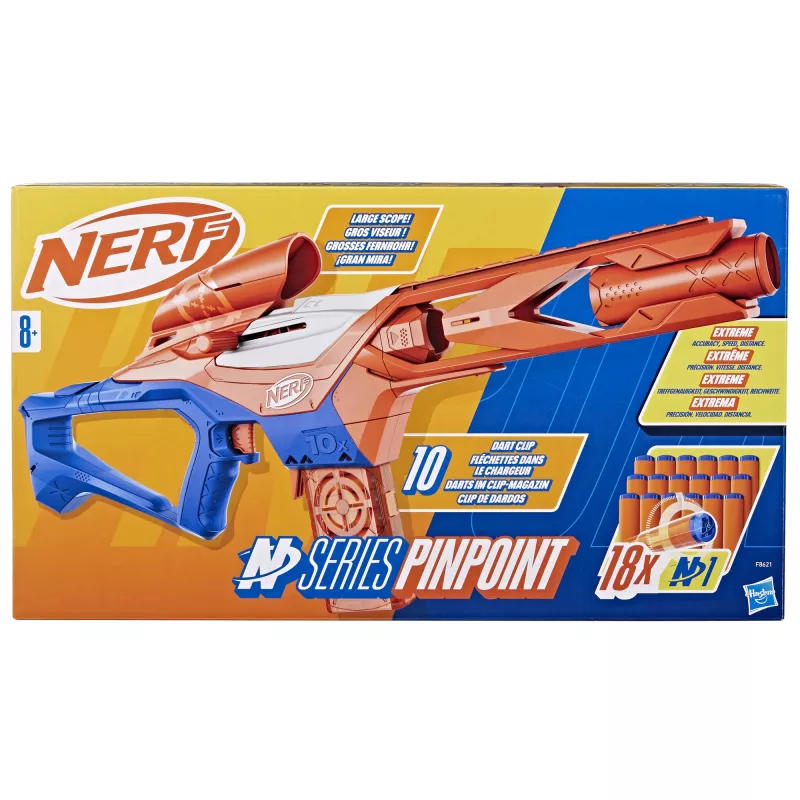 Blaster de brincar NERF Nerf N Series Pinpoint azul laranja 8+