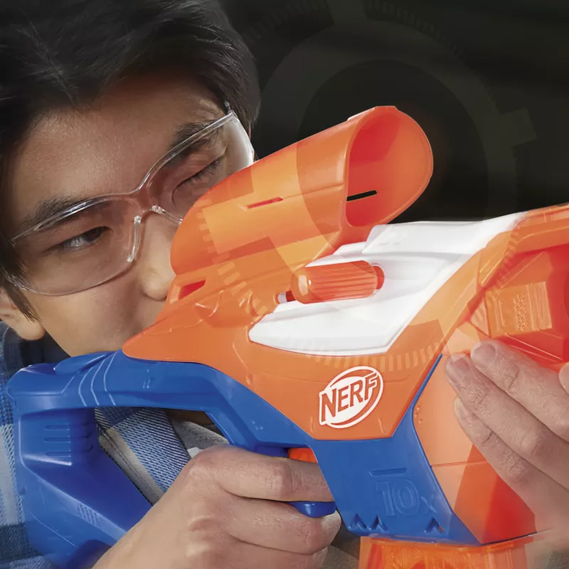 Blaster de brincar NERF Nerf N Series Pinpoint azul laranja 8+