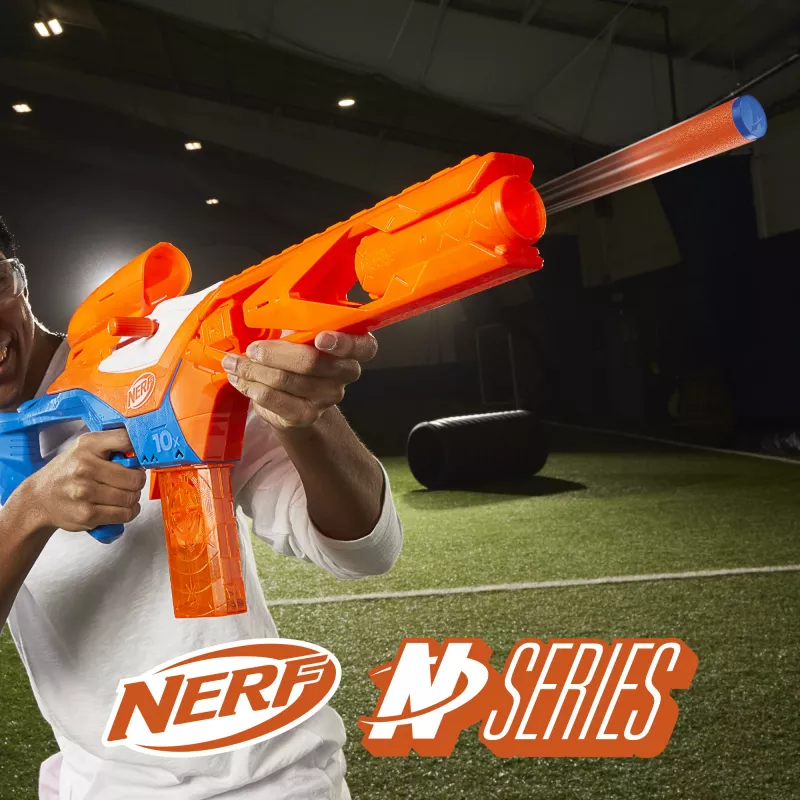 Blaster de brincar NERF Nerf N Series Pinpoint azul laranja 8+