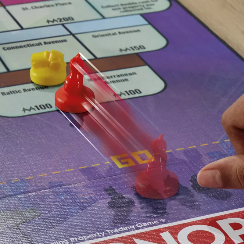 Monopoly Knockout jogo de família, jogos de tabuleiro rápidos para idade 8+, 2–8 jogadores, 20 min.