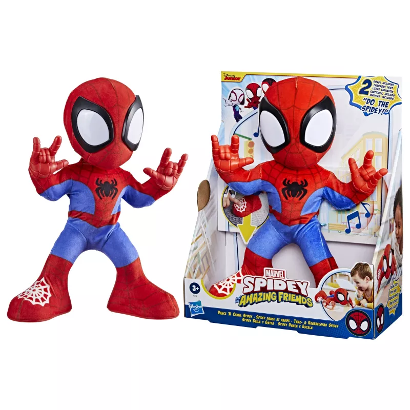 Marvel Spidey and His Amazing Friends Dance 'N Crawl Spidey, peluche interativo com música e sons