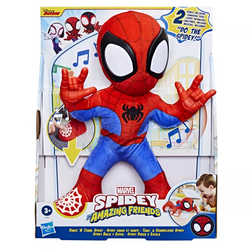 Marvel Spidey and His Amazing Friends Dance 'N Crawl Spidey, peluche interativo com música e sons