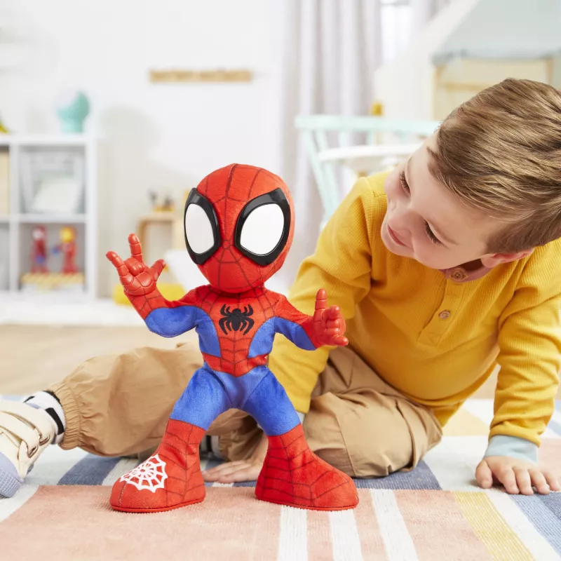 Marvel Spidey and His Amazing Friends Dance 'N Crawl Spidey, peluche interativo com música e sons