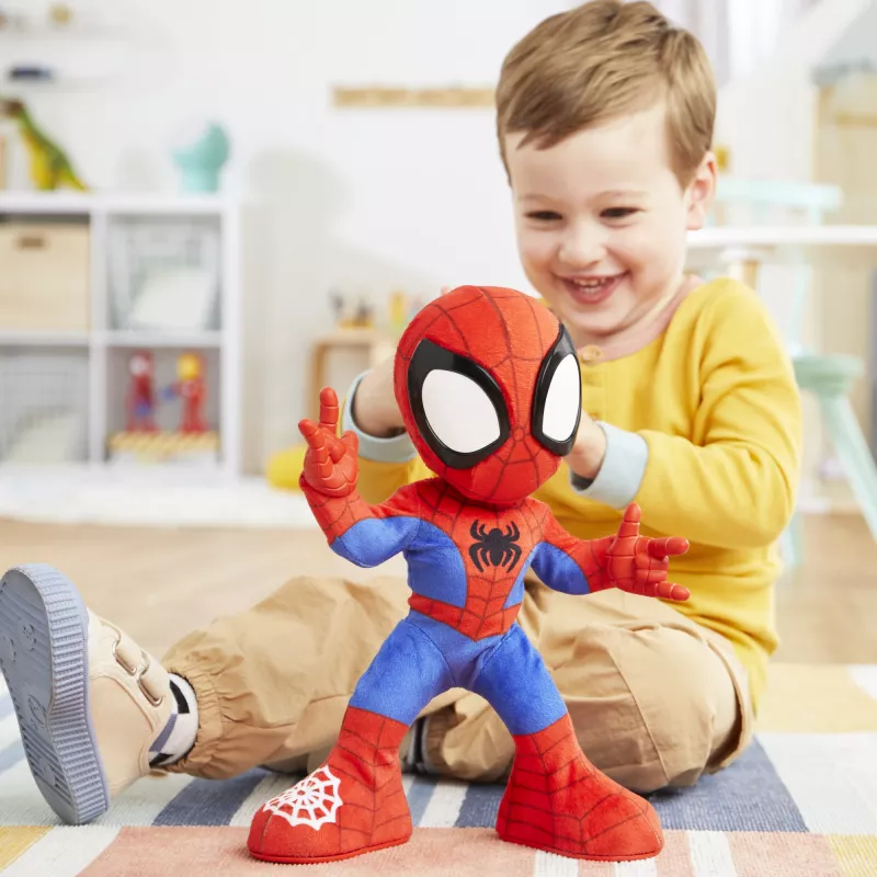 Marvel Spidey and His Amazing Friends Dance 'N Crawl Spidey, peluche interativo com música e sons