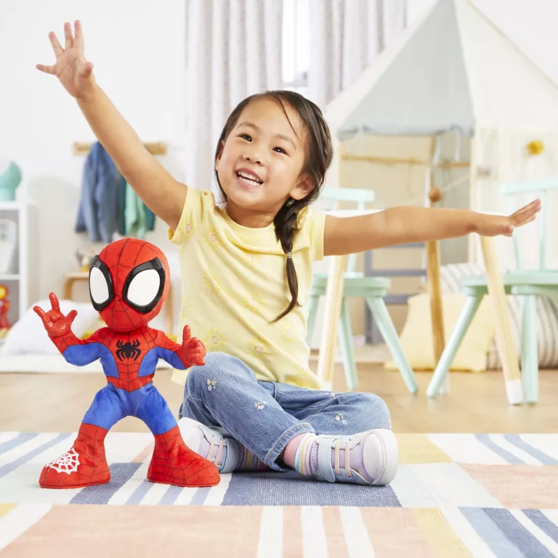 Marvel Spidey and His Amazing Friends Dance 'N Crawl Spidey, peluche interativo com música e sons