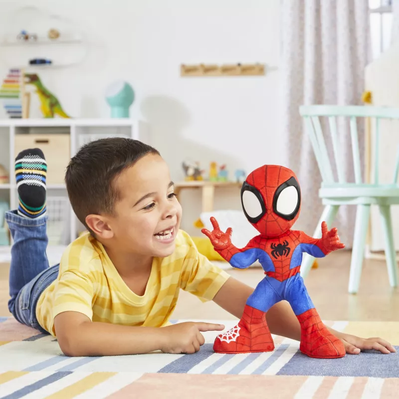 Marvel Spidey and His Amazing Friends Dance 'N Crawl Spidey, peluche interativo com música e sons