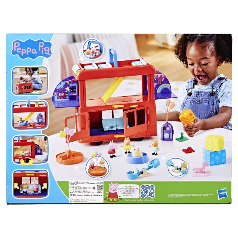 Peppa Pig autocarro de festa 2 em 1, ação/aventura, 3 ano(s), multicolor, plástico