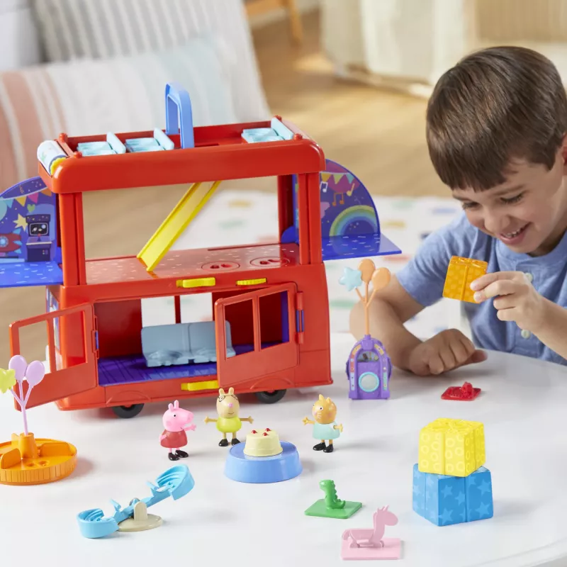 Peppa Pig autocarro de festa 2 em 1, ação/aventura, 3 ano(s), multicolor, plástico