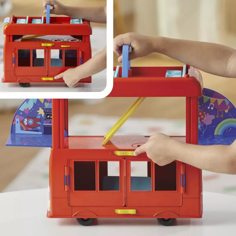 Peppa Pig autocarro de festa 2 em 1, ação/aventura, 3 ano(s), multicolor, plástico