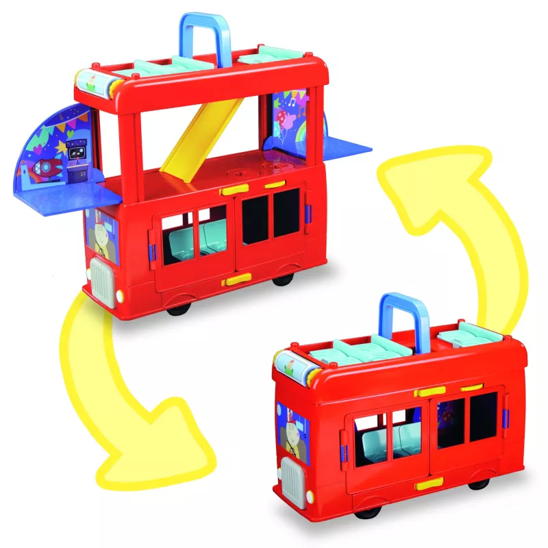 Peppa Pig autocarro de festa 2 em 1, ação/aventura, 3 ano(s), multicolor, plástico