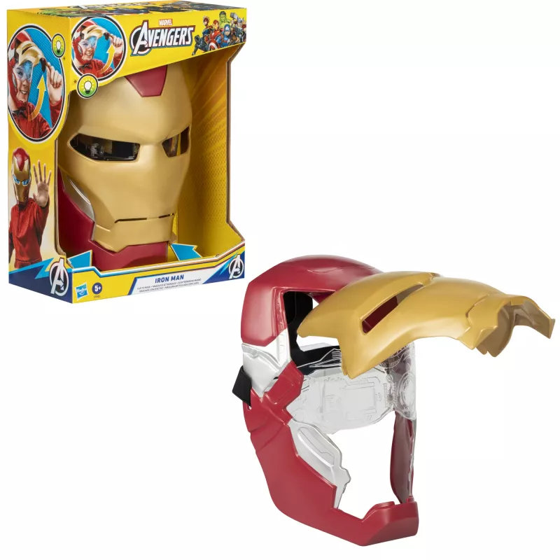 Marvel Avengers Iron Man Flip FX máscara, criança, máscara facial, 5 anos, filme, 1 unid.
