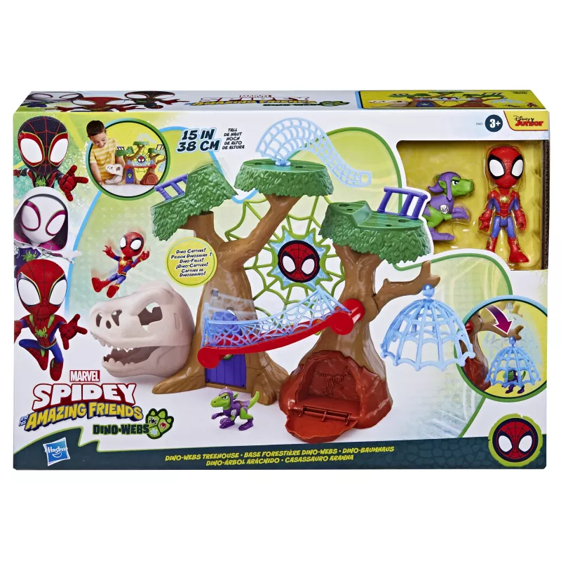 Conjunto de brincar de ação/aventura Hasbro Marvel Spidey e os seus Super-Amigos casa na árvore Dino-Webs