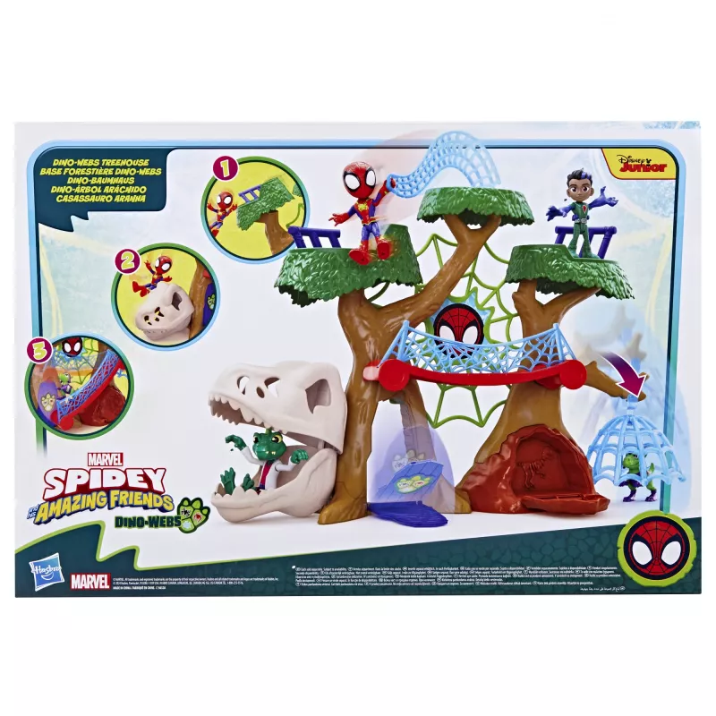 Conjunto de brincar de ação/aventura Hasbro Marvel Spidey e os seus Super-Amigos casa na árvore Dino-Webs
