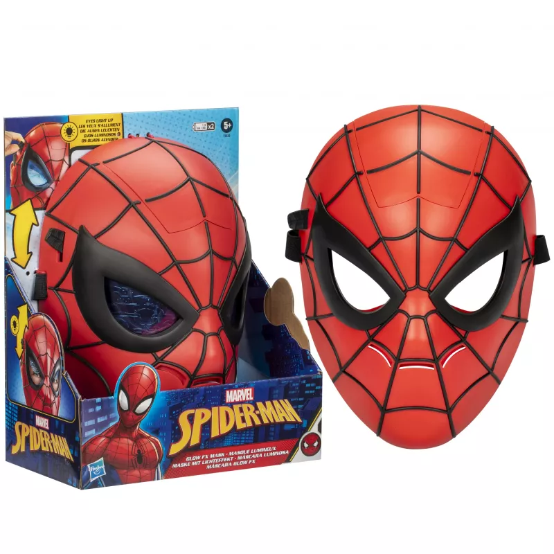 Marvel Spider-Man Glow FX máscara, adultos e crianças, máscara facial, 5 ano(s), filme, 1 unid.