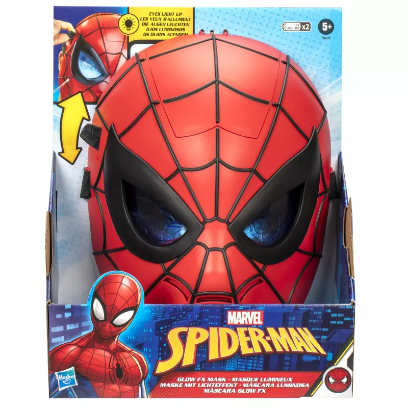 Marvel Spider-Man Glow FX máscara, adultos e crianças, máscara facial, 5 ano(s), filme, 1 unid.