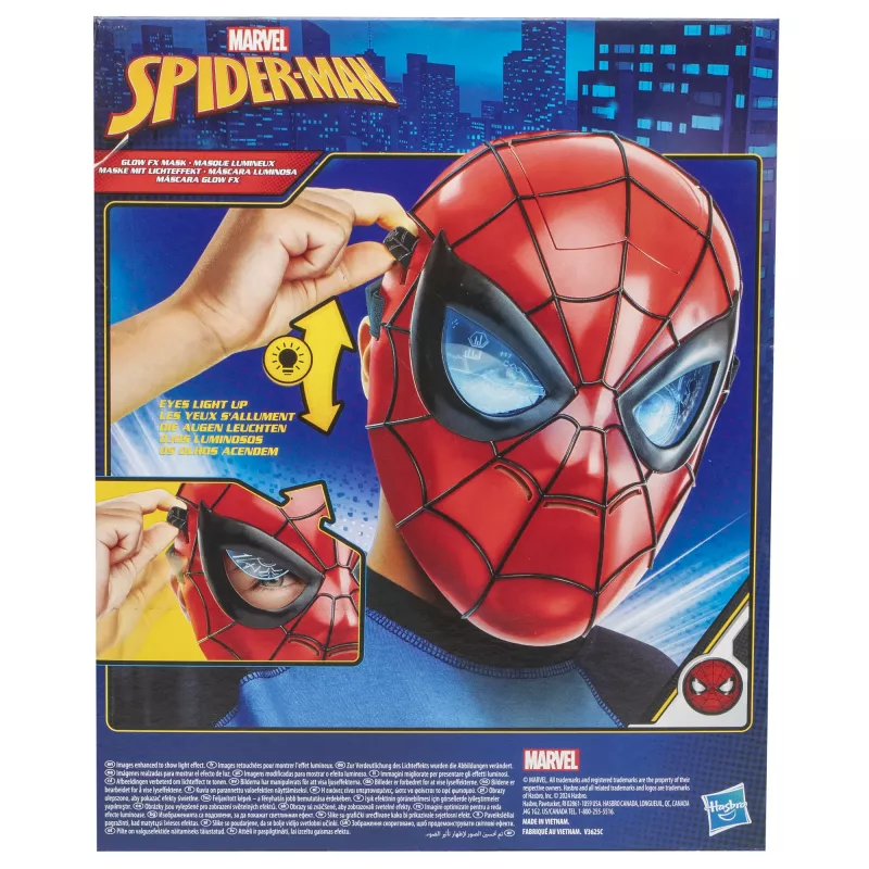 Marvel Spider-Man Glow FX máscara, adultos e crianças, máscara facial, 5 ano(s), filme, 1 unid.