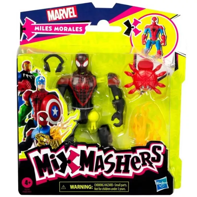 Marvel MixMashers Miles Morales Spider-Man Mix-And-Match, 4 anos, multicolor