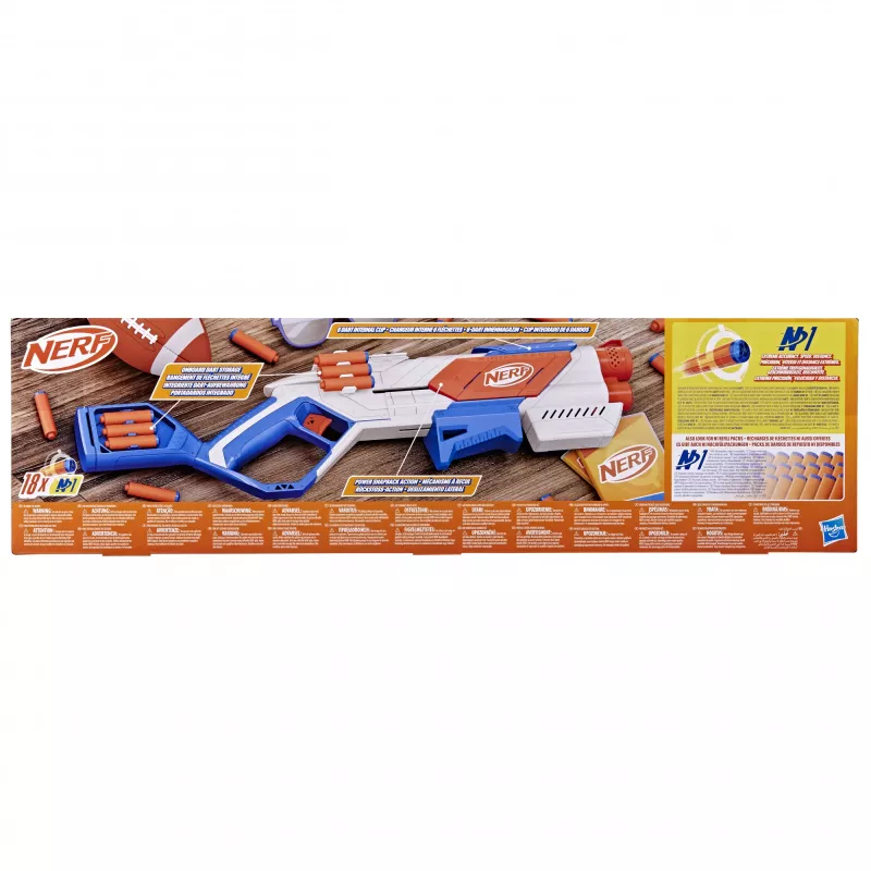 Blaster de brincar Nerf N Series Strikeback azul laranja branco 8+